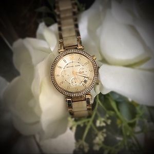 Two toned Michael Kors parker watch